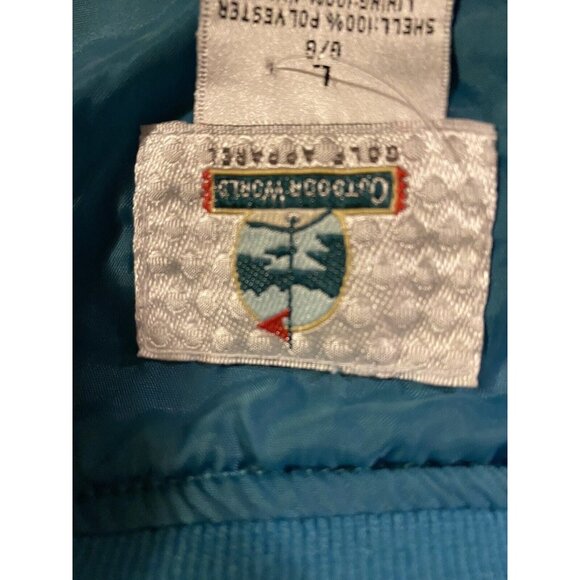 Outdoor World Golf  Apparel Mens Size Large Windbreaker V Neck Green - Picture 14 of 15